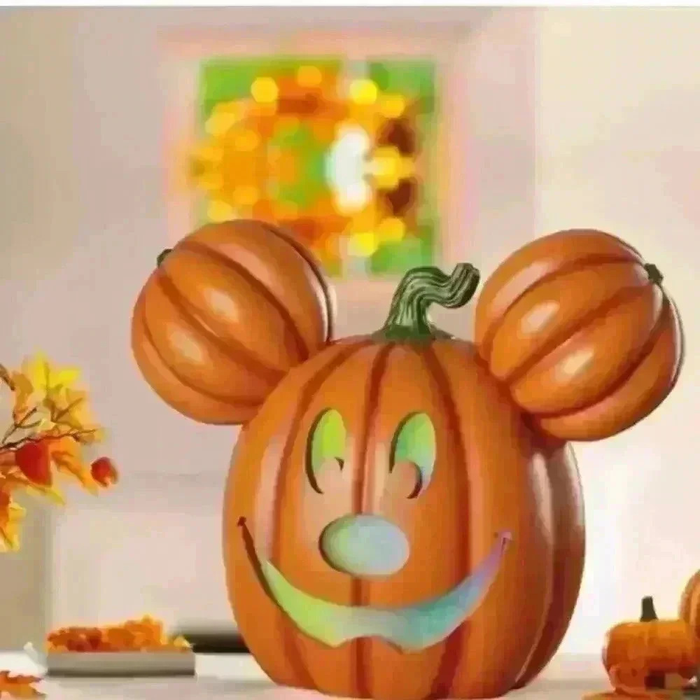 NIB Disney Mickey Pumpkin Light Up & Musical Jack O Lantern Costco 2024